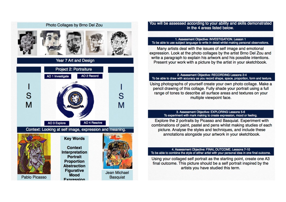 Year 7 Portrait Project